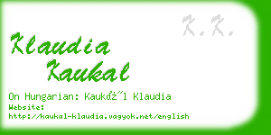 klaudia kaukal business card